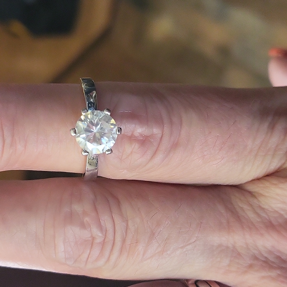 Simulated Solitaire Diamond Ring - image 2